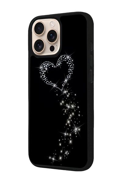 Aksel Kılıf Apple iPhone 16 Pro Compatible Printed, Matte Black, Soft Silicone, Protective, Shock Absorbing Cover, Case