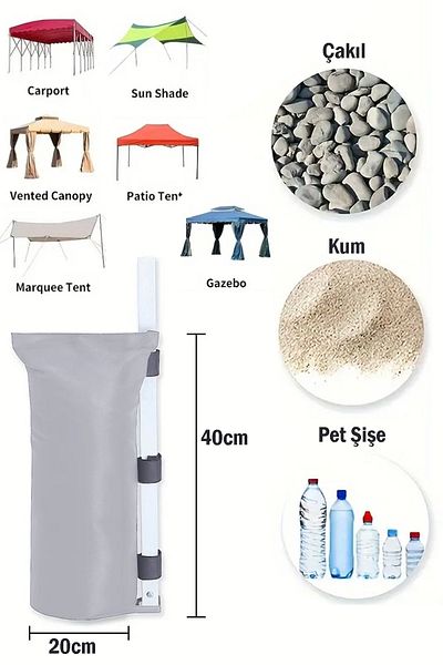 Bundeba Weight Bags 4Pcs Sand Weight Bags with Leg Weights for Pop up Canopy Sun Shade Umbrella
