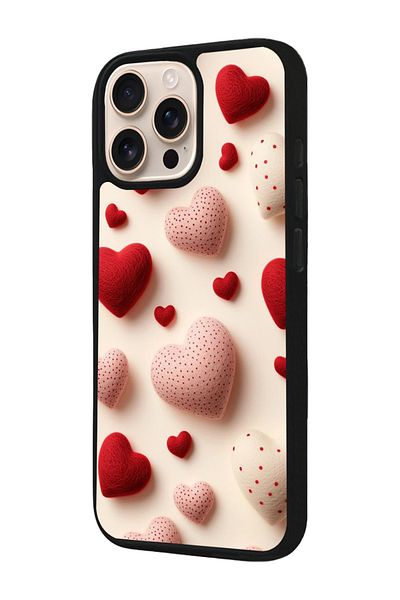 Aksel Kılıf Apple iPhone 16 Pro Compatible Printed, Matte Black, Soft Silicone, Protective, Shock Absorbing Cover, Case