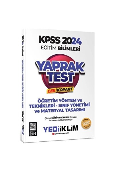 Yediiklim Yayınları Kpss 2024 Eğitim Bilimleri Öğretim Yöntem Teknikleri Yapr...