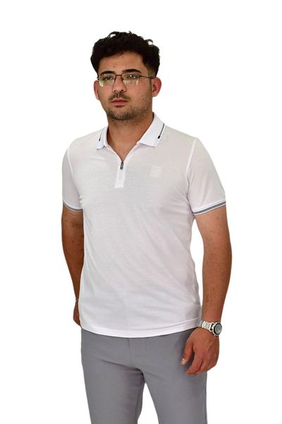 DYNAMO Men's Polo Neck Zipper T-Shirt T237 Bgl-St04593