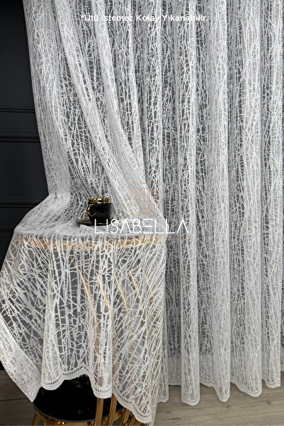 LisabellaHome The Shine of the Shell Heavy Weight Knitted Tulle (1X3 Pile Stitched) Does Not Iron.