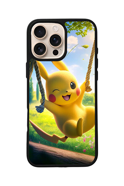 Aksel Kılıf طباعة متوافقة مع Apple iPhone 13 Pro، أسود غير لامع، سيليكون ناعم...