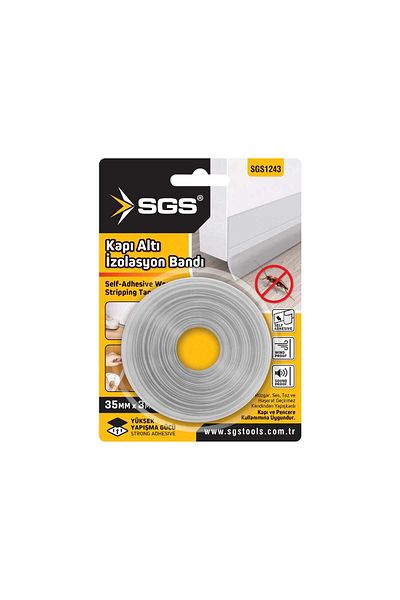 SGS شريط عازل تحت الباب 35 مم × 3 أمتار – شريط مضاد للغبار والبرد والرياح