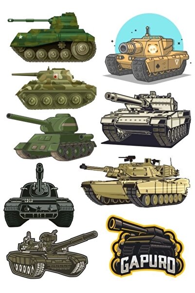 Reysa Tasarım مجموعة ملصقات تانك مكونة من 9 قطع للهاتف، والكمبيوتر اللوحي، وا...