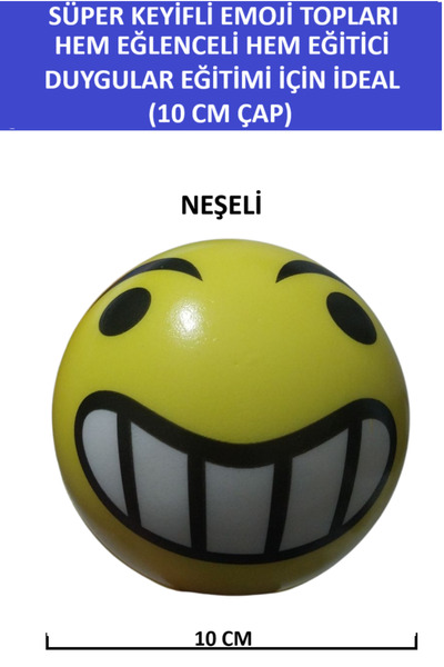 ZETCONCEPT SÜPER KEYİFLİ EMOJİ TOPLARI - HEM EĞLENCELİ HEM EĞİTİCİ - 10 CM ÇAPINDA DUYGULAR EĞİTİMİ İÇİN İDEAL