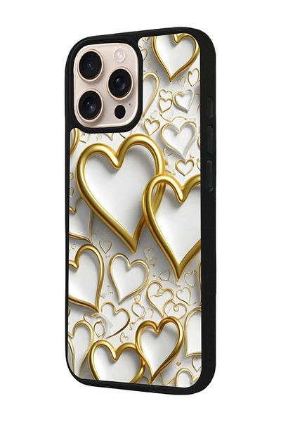 Aksel Kılıf Apple iPhone 16 Pro Compatible Printed, Matte Black, Soft Silicone, Protective, Shock Absorbing Cover, Case