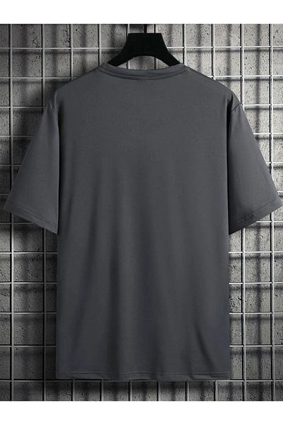 VBSVİBES Smoked Nasa Printed Single Jersey T-Shirt - Oversize Crew Neck Short Sleeve T-Shirt