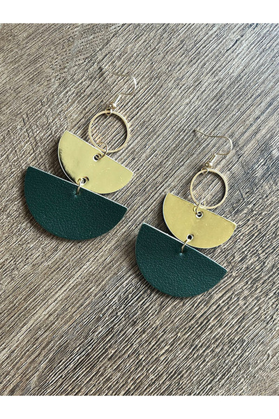 Büyük Hanım أقراط نسائية من الجلد الصناعي من سبيكة معدنية