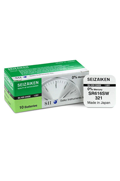 SEİZAİKEN بطاريات Seizaiken / SEIKO 321 / SR616SW أكسيد الفضة 1.55 فولت 0% زئ...