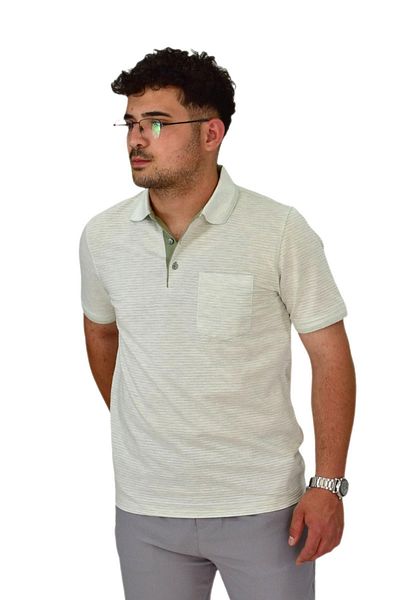 DYNAMO Men's Polo Neck Button T-Shirt T-224 Bgl-St04590