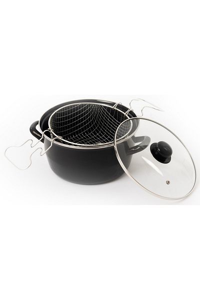 Lofy Deep fryer with glass lid and frying basket, 24 cm