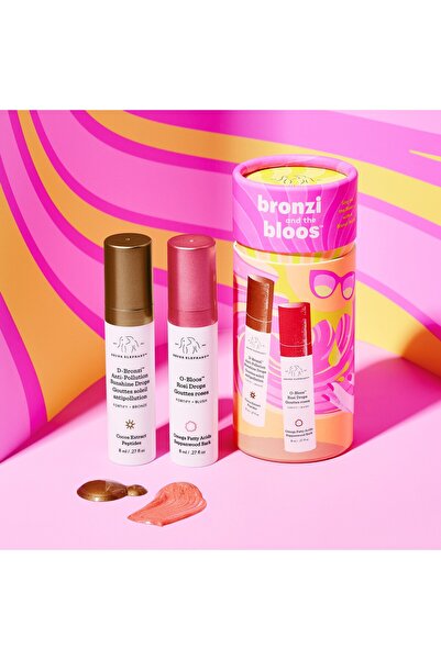 Drunk Elephant Bronzi and the bloos™ - Bronzlaştırıcı serum ve gül serumu içeren yüz bakım seti