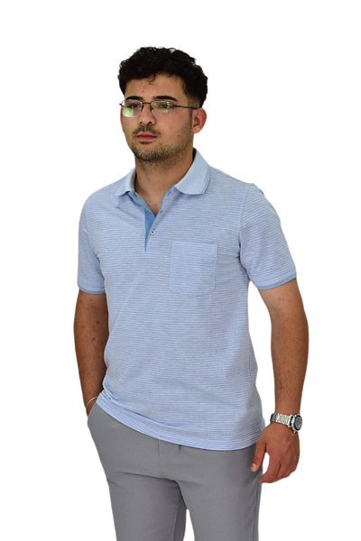 DYNAMO Men's Polo Neck Button T-Shirt T-224 Bgl-St04590