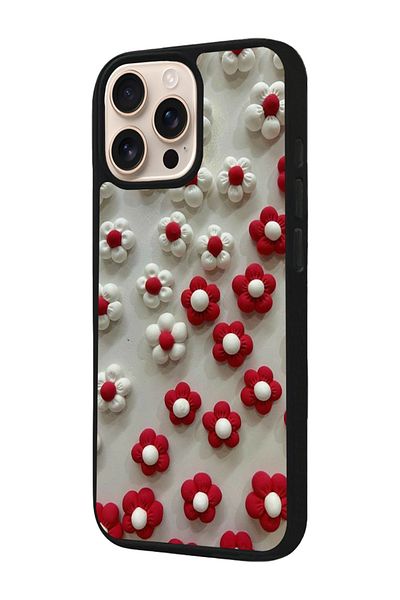 Aksel Kılıf Apple iPhone 16 Pro Compatible Printed, Matte Black, Soft Silicone, Protective, Shock Absorbing Cover, Case