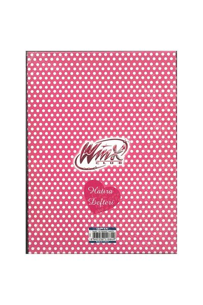 Gıpta دفتر تذكاري بغطاء صلب قابل للقفل من وينكس كلوب مقاس 14 × 20 120 صفحة. - 3402