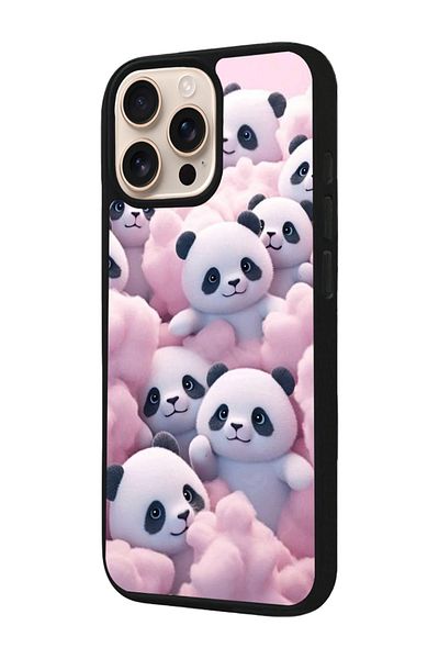 Aksel Kılıf Apple iPhone 16 Pro Compatible Printed, Matte Black, Soft Silicone, Protective, Shock Absorbing Cover, Case