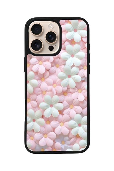 Aksel Kılıf Apple iPhone 16 Pro Compatible Printed, Matte Black, Soft Silicone, Protective, Shock Absorbing Cover, Case