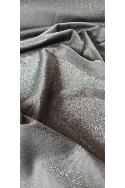 River Fabrics Glitter Knitted Twinkle Fabric Black-Black