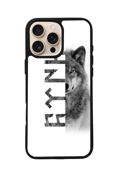 Aksel Kılıf Apple iPhone 16 Pro Compatible Printed, Matte Black, Soft Silicone, Protective, Shock Absorbing Cover, Case