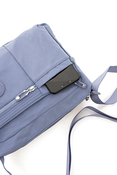 OLDSO Geantă de umăr Sanmorris pentru femei, cu mai multe compartimente, din țesătură șifonată, cu curea încrucișată reglabilă 4006