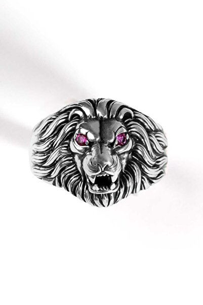 Zefir Aslan Yeleli Gümüş Yüzük