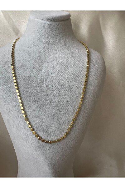 xUPING Vıp 14 K Altın Renk Ezme Arpa Kolye Ezme Zincir Kolye Boyu 45 Cm