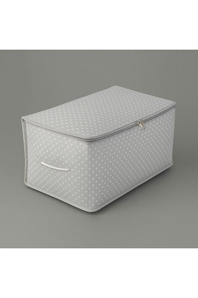 MATMEL Home Polka Dot Detailed Large Size Bag - Gray - 74X46X46 cm