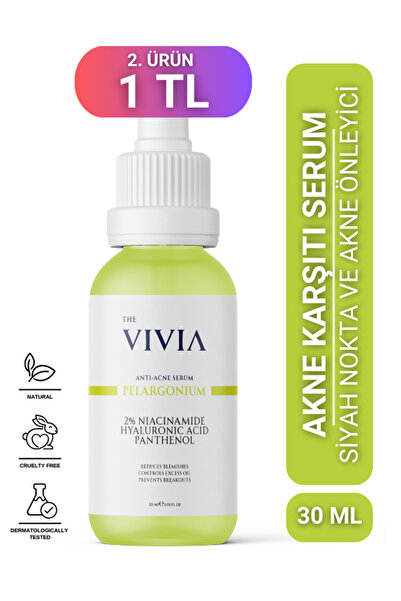 The Vivia Siyah Nokta Ve Karşıtı, Gözenek Sıklaştırıcı Cilt Serumu Pelargoniu...