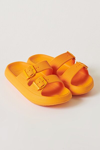 solariz شبشب شاطئ صيفي كاجوال بحزام مزدوج من Lily Orange