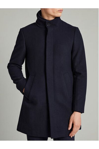 Matinique Men's Wool Coat 30203845 Navy Blue