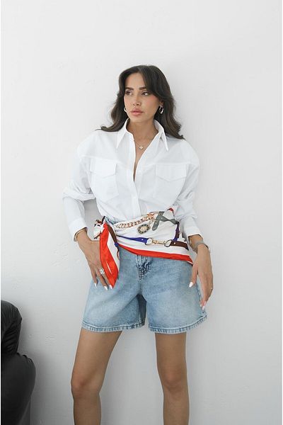 Havoş White Toms Shirt with Front Pocket