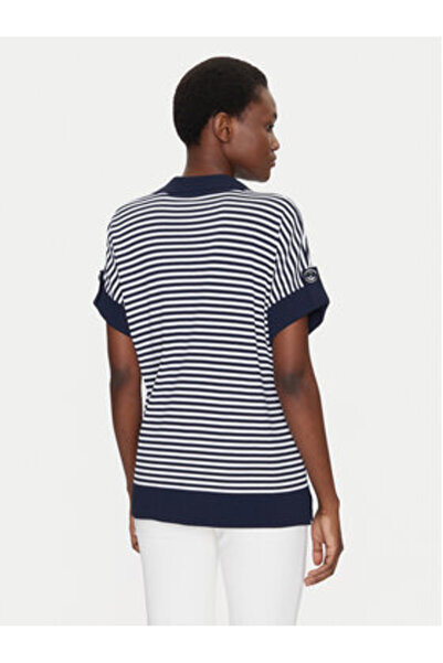 Luisa Spagnoli Polo pentru femei 58672 CAIO Alb, Bleumarin