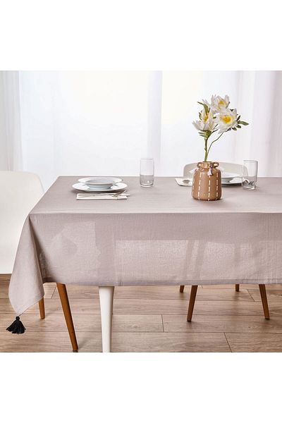 MATMEL Soft Anthracite Table Cloth - Anthracite - 140X220 cm