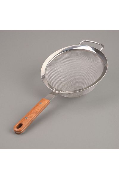 MATMEL Wooden Handle Strainer - Gray / Brown - 19 cm