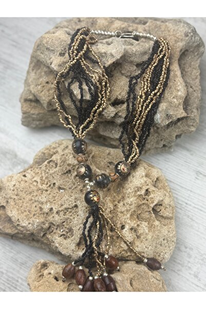 SEDEF TAKI Vintage figürlü işlemeli kolye