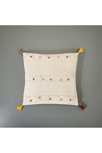 KUT FLY وسادة رمي ناعمة مطرزة - إكرو - 40x40 سم