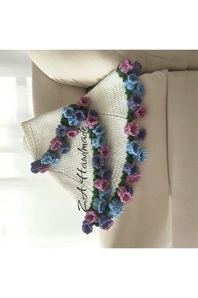 ZAHandmade Colorful Flower Bouquet Shawl (70cm)
