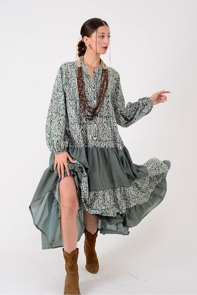 ZTO Women's Sleeves Elastic Cotton Dress
