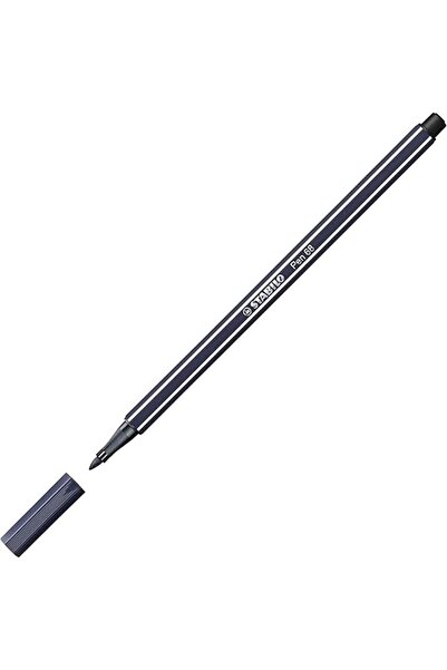 Stabilo - قلم طلاء بطرف لباد - قلم 68 - أزرق أسود