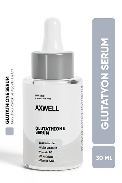 AXWELL Glutathione, Niacinamide, Glycolic Acid and Alpha-Arbutin Brightening Serum