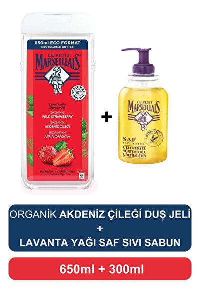 Le Petit Marseillais Duş Jeli Akdeniz Çileği 650 ml Lavanta Sıvı Sabun 300 ml