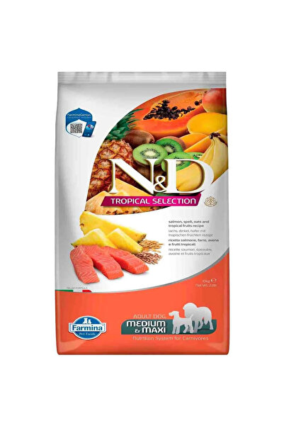 N&D Nd Tropical Meyveli Orta Ve Büyük Irk Köpek Maması Somonlu 10 Kg