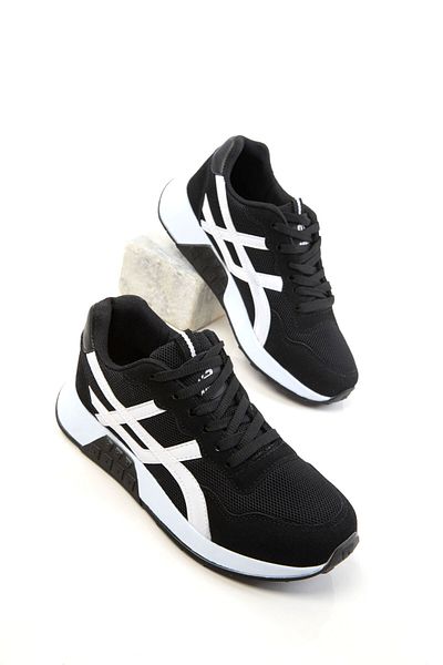 SOHO Black-White Women's Sneaker 20654