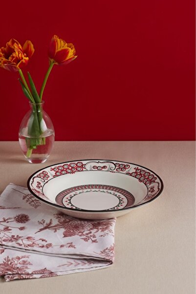 Karaca x Ömür Akkor İznik Lal Çukur Tabak 23 cm