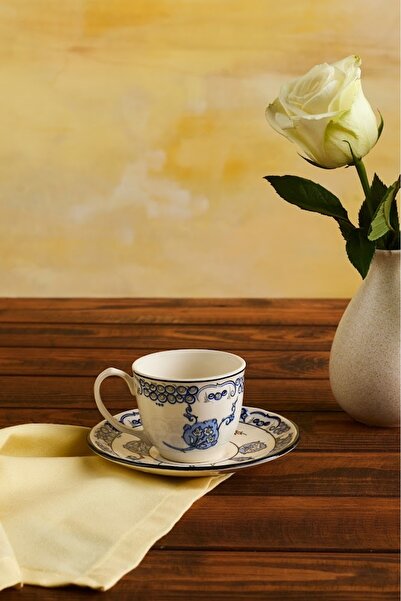 Karaca İznik Hatai Kahve Fincanı ve Tabağı 90 ml