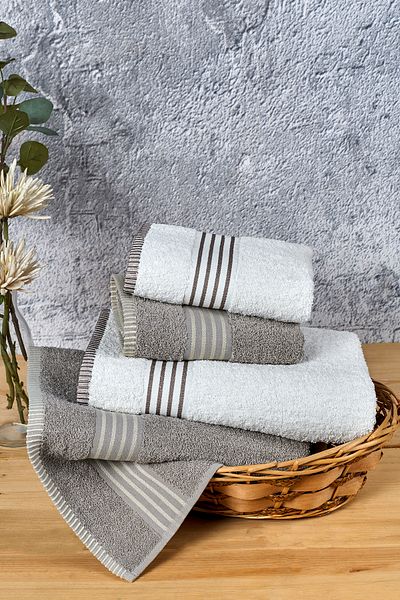 Trendyol Collection 2-Piece Face Towel 50X80Cm & 2-Piece Bath Towel 70X140Cm Tphss25Hvl00015
