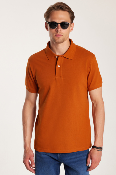 Tudors Men's Slim Fit Slim Fit 100% Cotton Tile Polo Neck T-Shirt