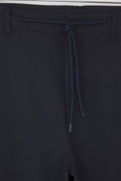 Trendyol Collection Marineblaue Slim-Fit-Hose mit elastischem Stoff und Schnürung an der Taille TMNAW25PL00027