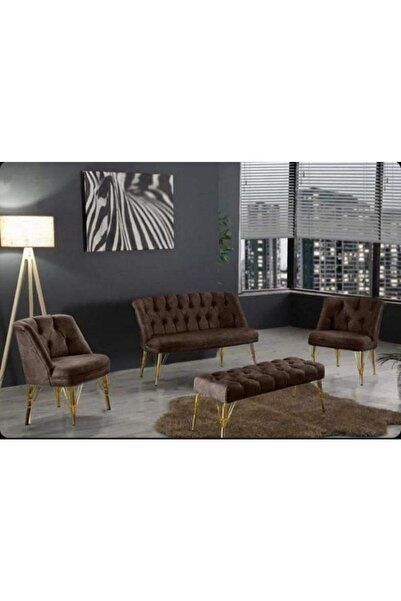 Genel Markalar Kahve Cay Seti Koltuk Takımı 2 1 1 Puf Hedye